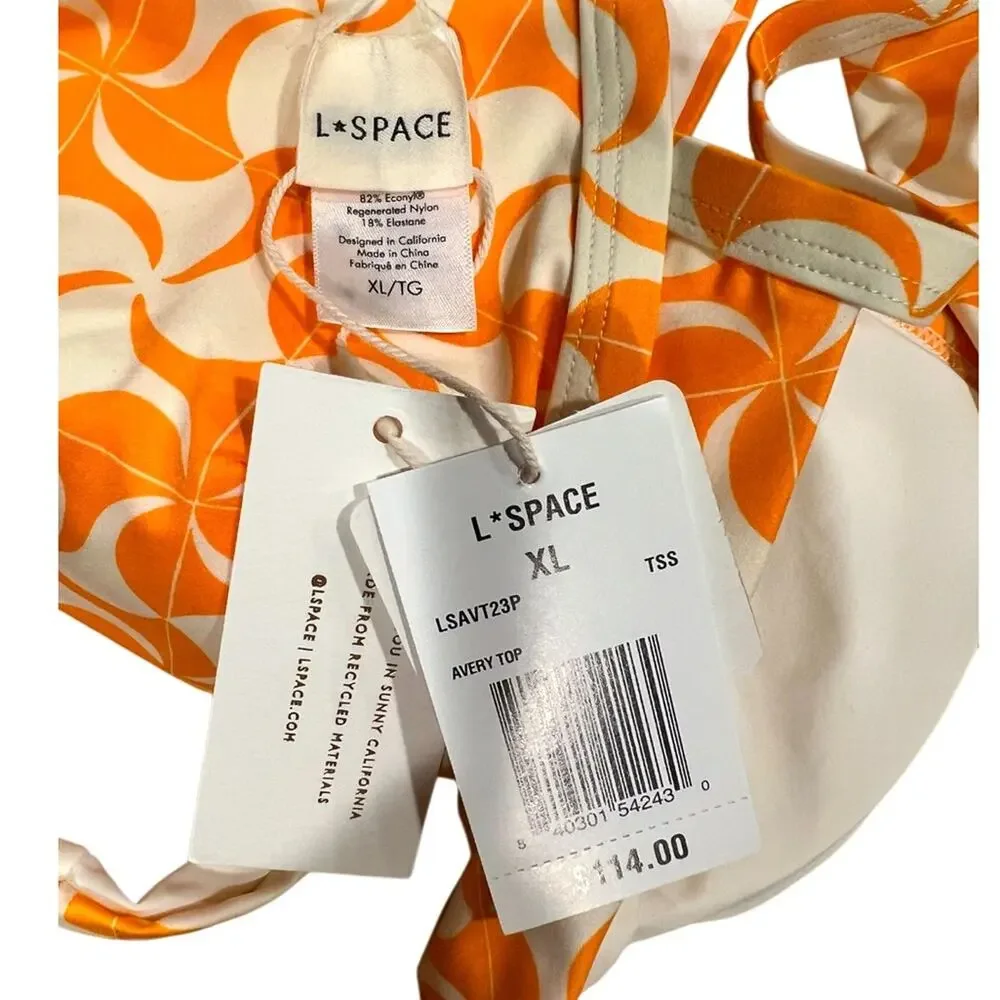 L*SPACE Avery Top Bikini Top Size CL NWT